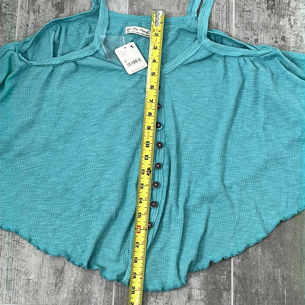 FREE PEOPLE WE THE FREE Dream Weaver Tank Tahiti Breeze Top Size Small NWT - Picture 7 of 10